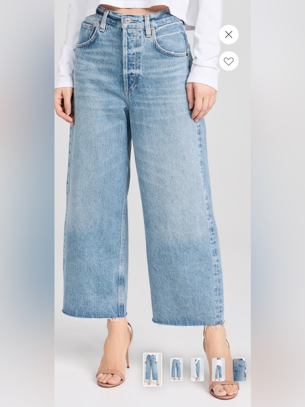 Citizens of Humanity Ayla Raw Hem Crop Jeans